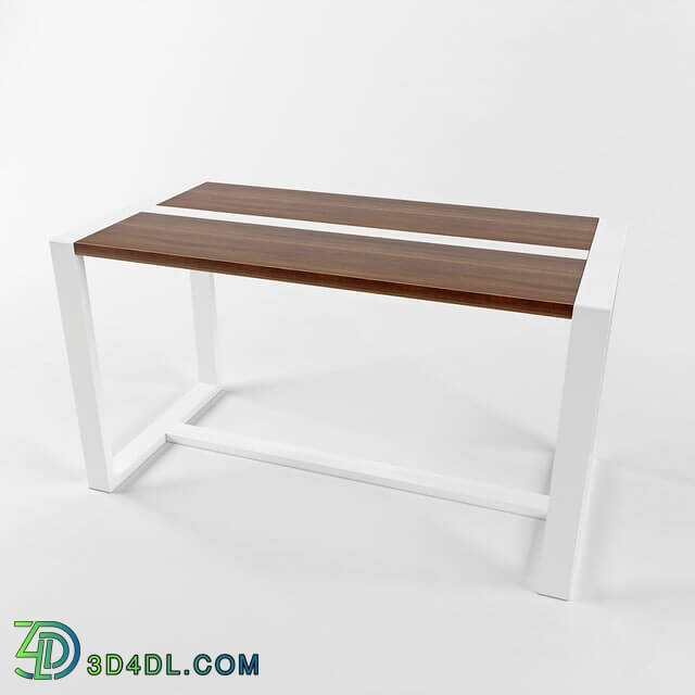 Table - White _ Wood work-table