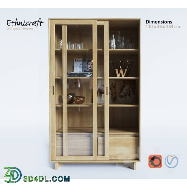 Wardrobe _ Display cabinets - Ethnicraft - OAK WAVE _ Showcase