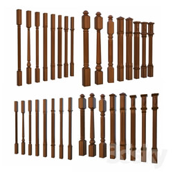 Staircase - 8 posts and balusters 8 
