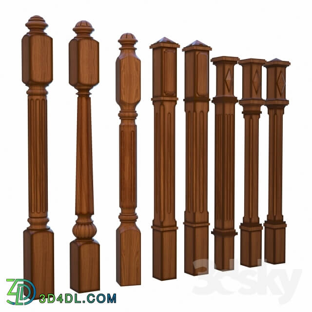 Staircase - 8 posts and balusters 8