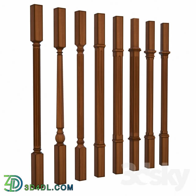 Staircase - 8 posts and balusters 8