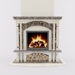 Fireplace - Fireplace in the Art Nouveau style 