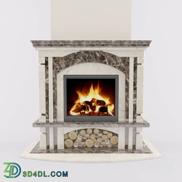 Fireplace - Fireplace in the Art Nouveau style