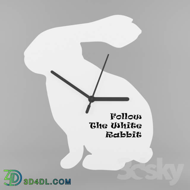 Other decorative objects - set wall clock _ Follow the white rabbit _