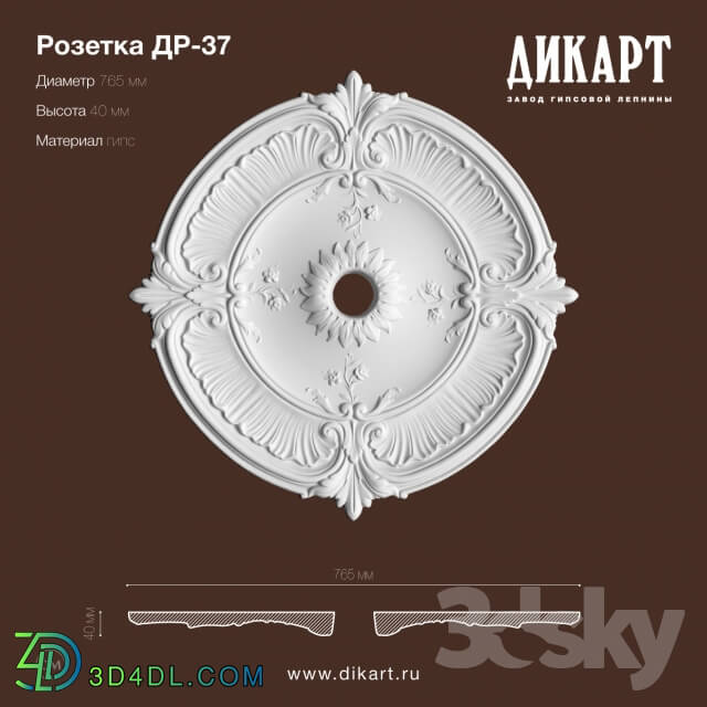 Decorative plaster - DR-37_D765mm