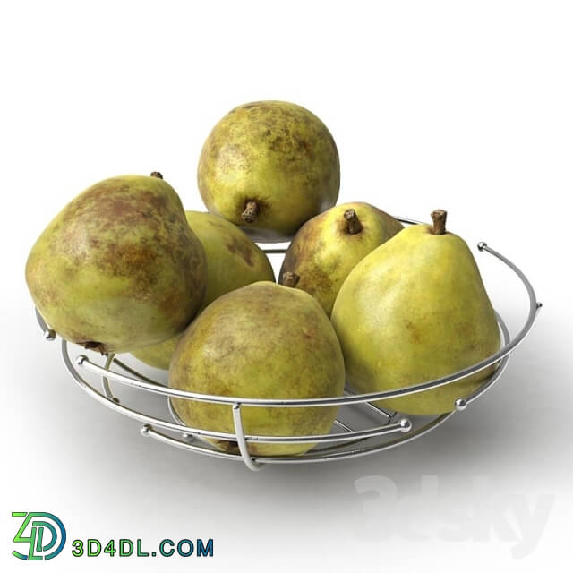 Food and drinks - Pears in metal vase