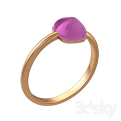 Other decorative objects - Gold ring with amethyst Dusson collection Lollypop 