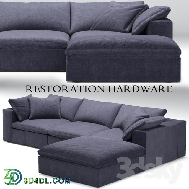 Sofa - Restoration Hardware Cloud Modular blue sofa