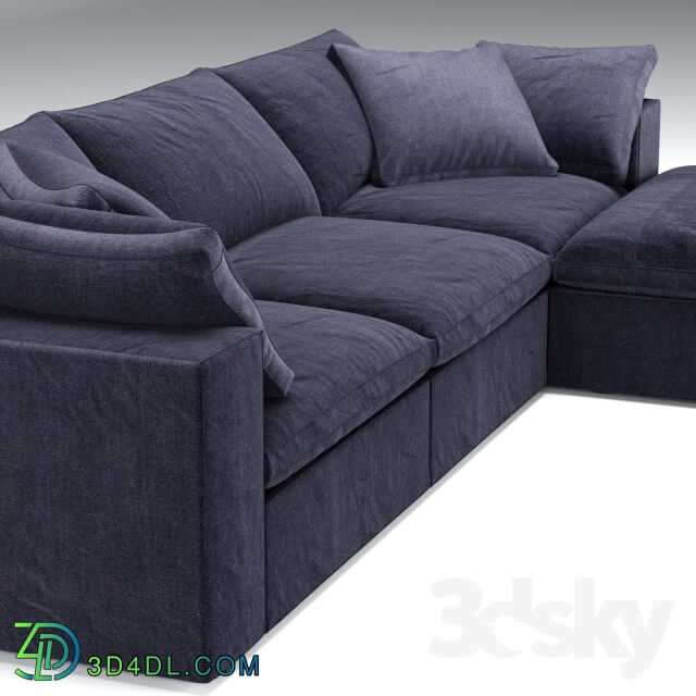 Sofa - Restoration Hardware Cloud Modular blue sofa