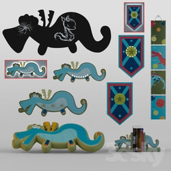 Miscellaneous - For young fans of dragons set of room decoration 