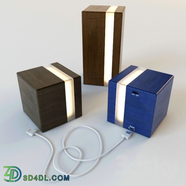 Table lamp - Decorative Wooden Cube Lamp