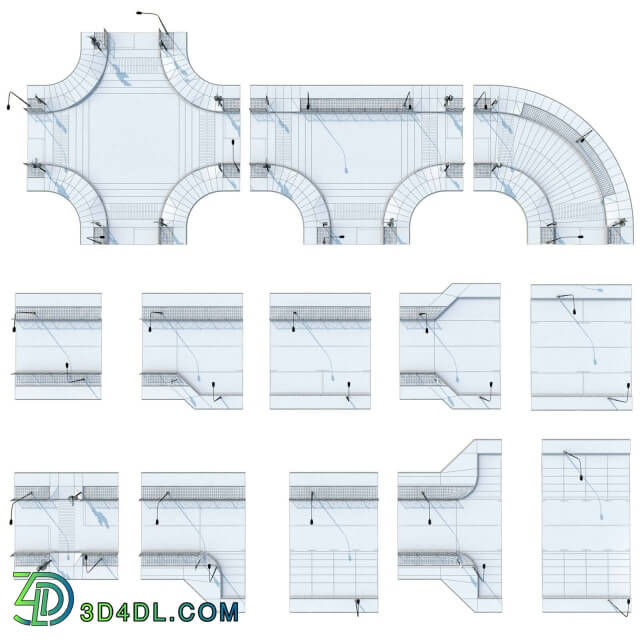 Other architectural elements - Sections of road