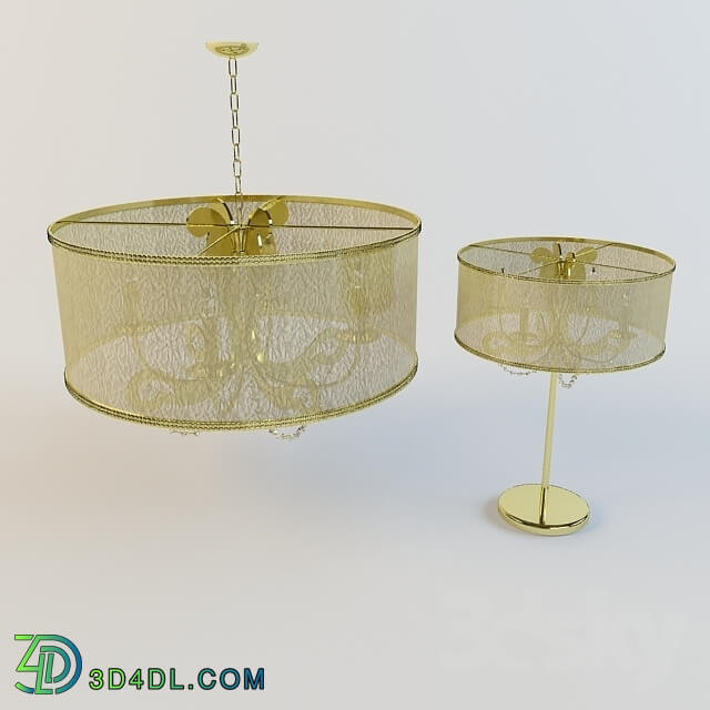 Ceiling light - Chandelier and floor lamp