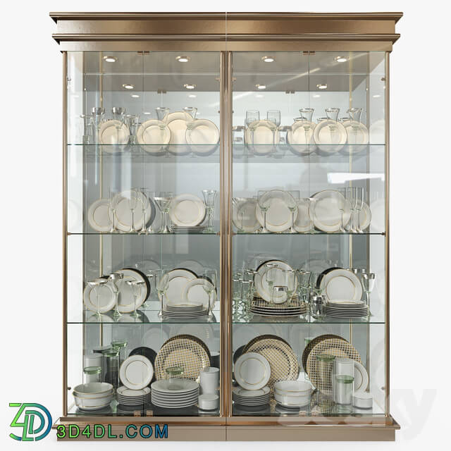 Wardrobe _ Display cabinets - Birgit Israel - Pair of american brass display cabinets