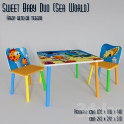 Table _ Chair - A set of children__39_s furniture Sweet Baby Duo _Sea World_ 