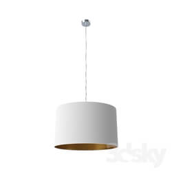 Ceiling light - 95045 PASTERI suspension_ 1х60W _E27__ Ø530_ nickel matt _ textile_ white_ copper 