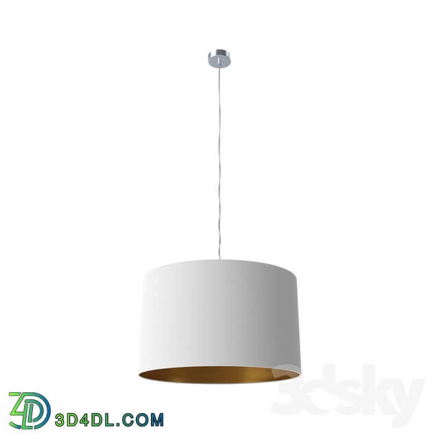 Ceiling light - 95045 PASTERI suspension_ 1х60W _E27__ Ø530_ nickel matt _ textile_ white_ copper