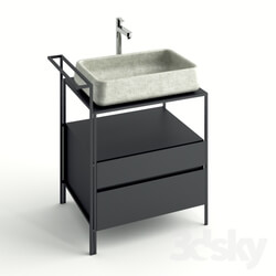 Bathroom furniture - Concrete sink bathroom furniture 