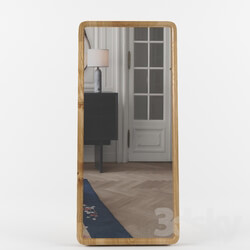 Mirror - acacia wood 33 _x73_ floor mirror 