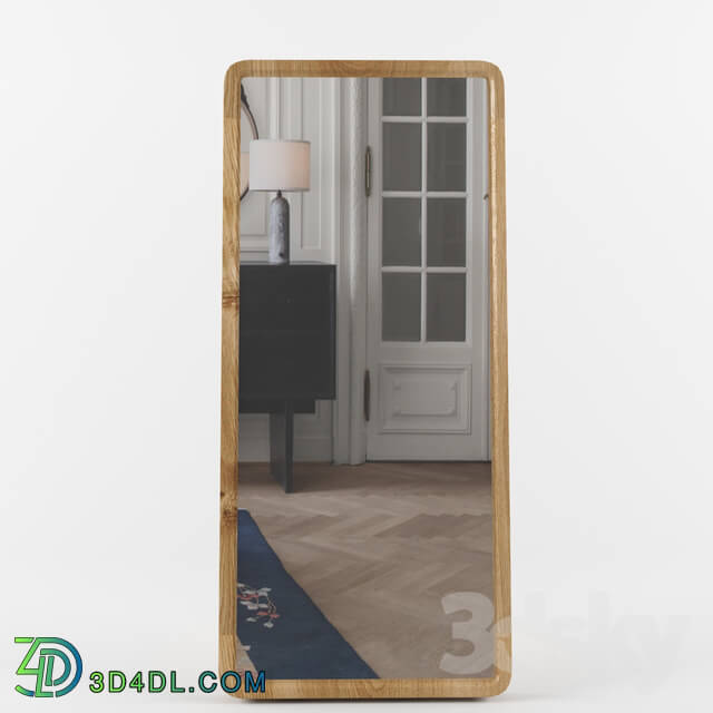 Mirror - acacia wood 33 _x73_ floor mirror