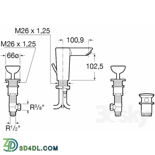 Faucet - Roca Touch Deck Mounted 3