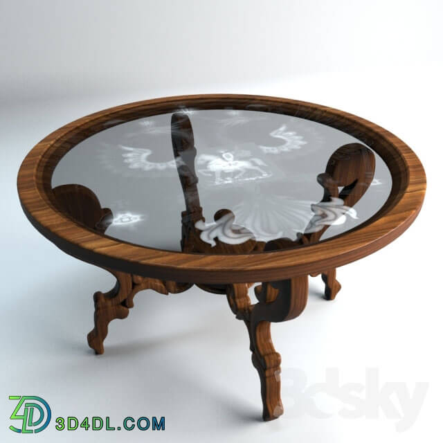 Table - Coffee table with a coat of arms