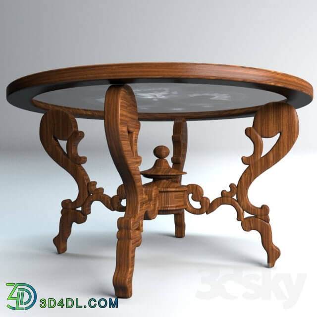 Table - Coffee table with a coat of arms