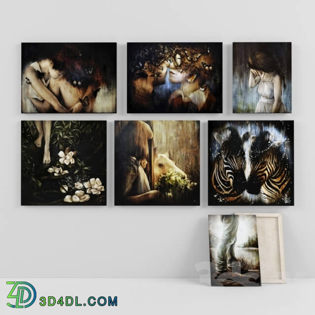 Frame - Collection of paintings of 7 pieces