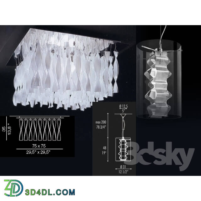 Ceiling light - Lights-AuraPL-Silhoutte_Acciaio