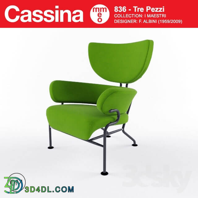 Arm chair - Cassina Tre Pezzi