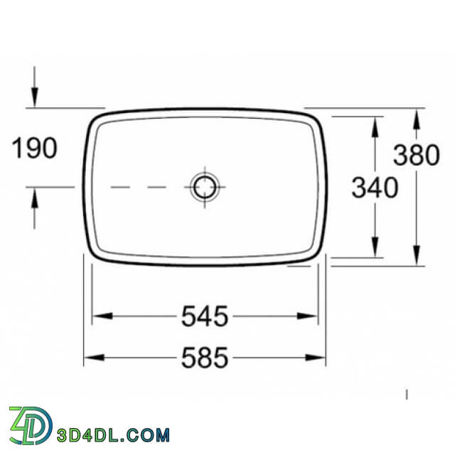 Wash basin - Washbasin Villeroy _amp_ Boch Loop _amp_ Friends 5154 0001