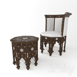 Table _ Chair - chair and coffee table_ oriental_ oriental 