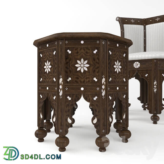 Table _ Chair - chair and coffee table_ oriental_ oriental