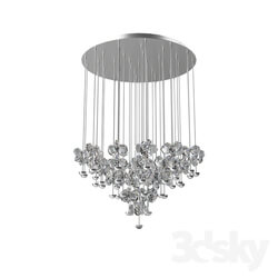 Ceiling light - 93661 LED suspension PIANOPOLI_ 43x2_5W _LED__ Ø780_ H1100_ chrome _ crystal 