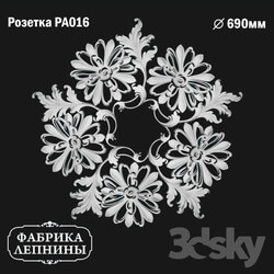 Decorative plaster - Rosette ceiling gypsum stucco PA016 