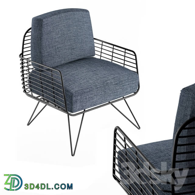 Arm chair - Modern Metal Armchair  Model