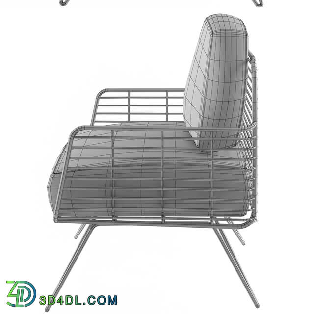 Arm chair - Modern Metal Armchair  Model