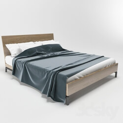 Bed - Bed wooden Woodwek Bergen 