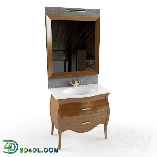 Bathroom furniture - Table with mirror