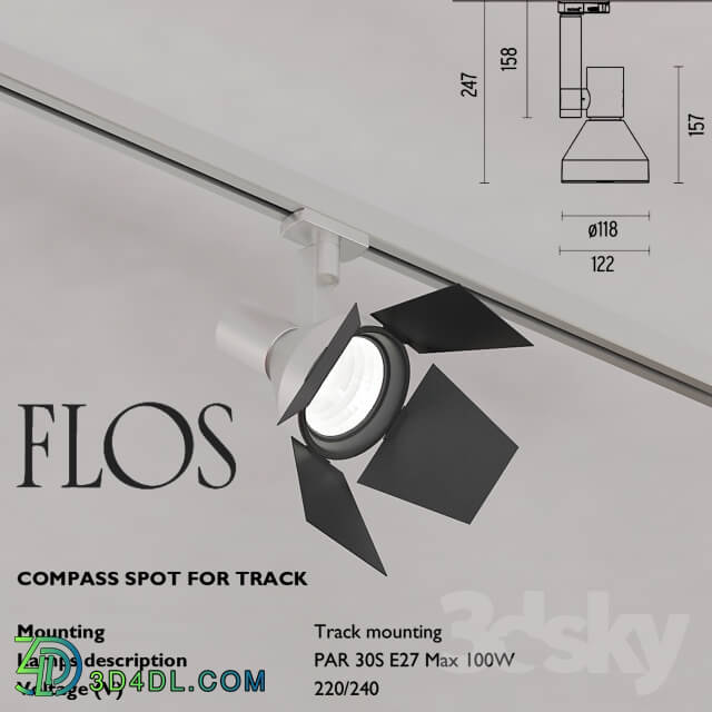 Technical lighting - FLOS Compass Spot