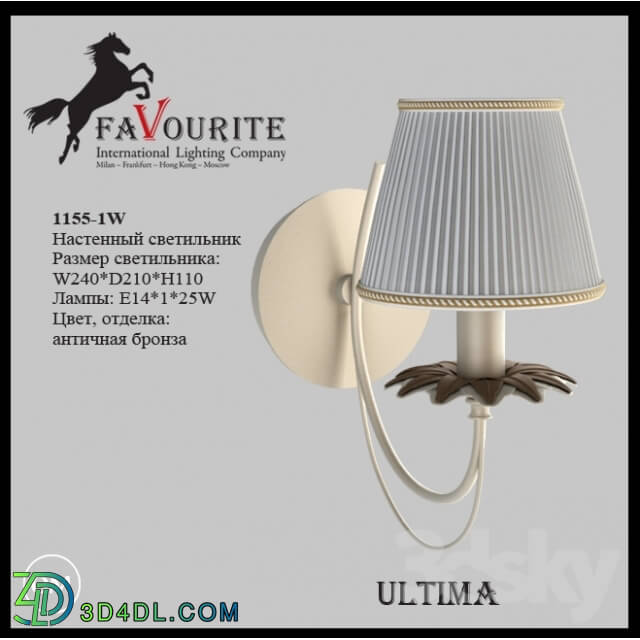 Wall light - Favourite 1197-1W Sconce