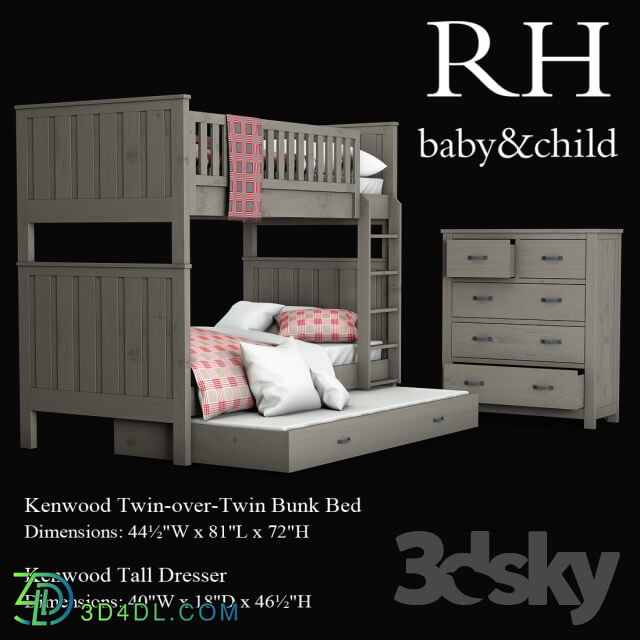 Bed - Kenwood Twin-over-Twin Bunk Bed