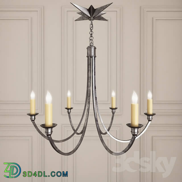 Ceiling light - Visual Comfort Studio Venetian 6 Light Chandelier in Bronze SC5001BZ