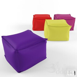 Other soft seating - Colour square poufs 
