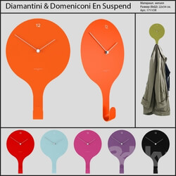 Other decorative objects - Clock with hook Diamantini _ Domeniconi En Suspend 