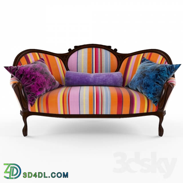 Sofa - classic cherful cauch