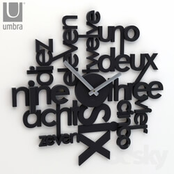 Other decorative objects - Wall clock black lingua 