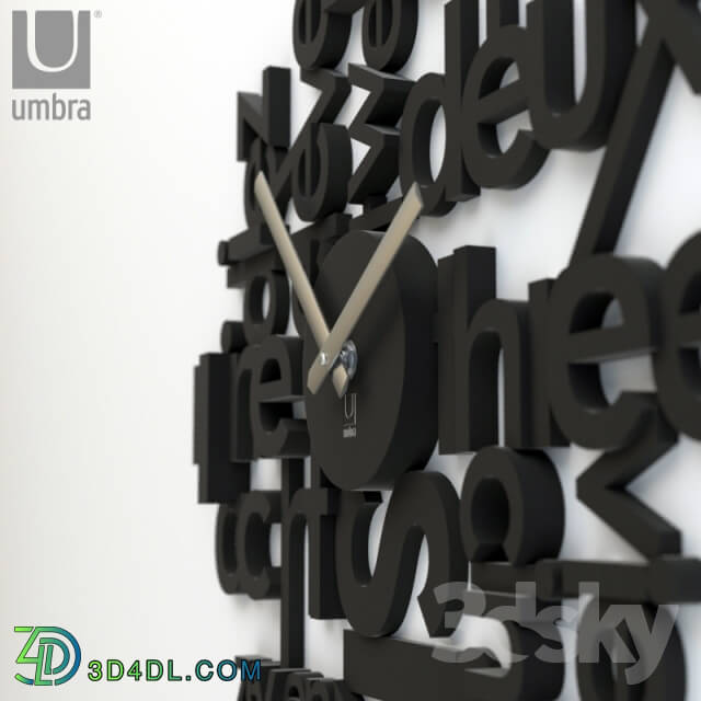 Other decorative objects - Wall clock black lingua