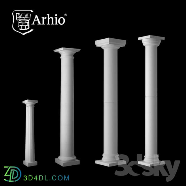 Decorative plaster - The collection of columns_ production Arhio_ _AKL 115-1 - AKL 230-2_