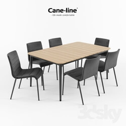 Table _ Chair - CANE-LINE Core Chair _ Table 